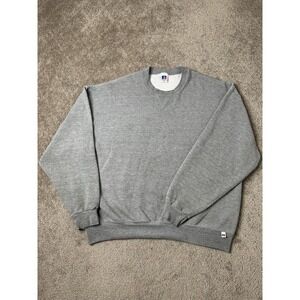 Vintage Mens‎ Sweatshirt 90s Russell Athletic Gray Blank Crewneck Y2K, Size XXL